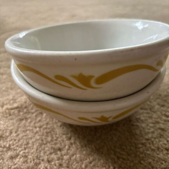 Jackson China 2 White & Gold 5 3/4” Wide Restaurant Ware Soup Bowls - Picture 1 of 7